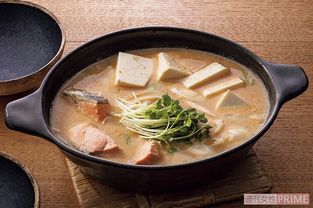 鶏と水菜の湯豆腐鍋