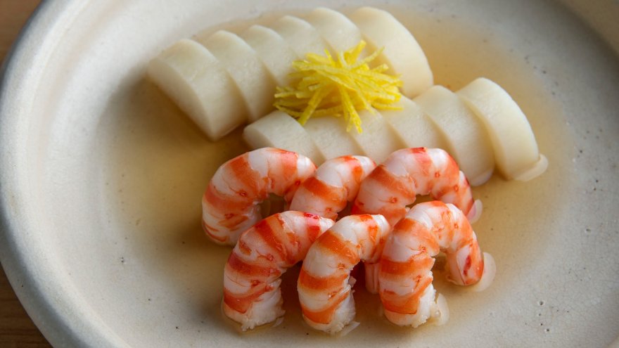 くらし薬膳 冷え改善♪長芋とエビのふわふわ焼き