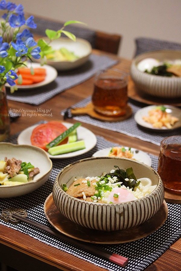 夏の一汁一菜献立レシピ 7水曜日「豚しゃぶと焼きなすの冷やしうどん 他」東京ガス ウチコト