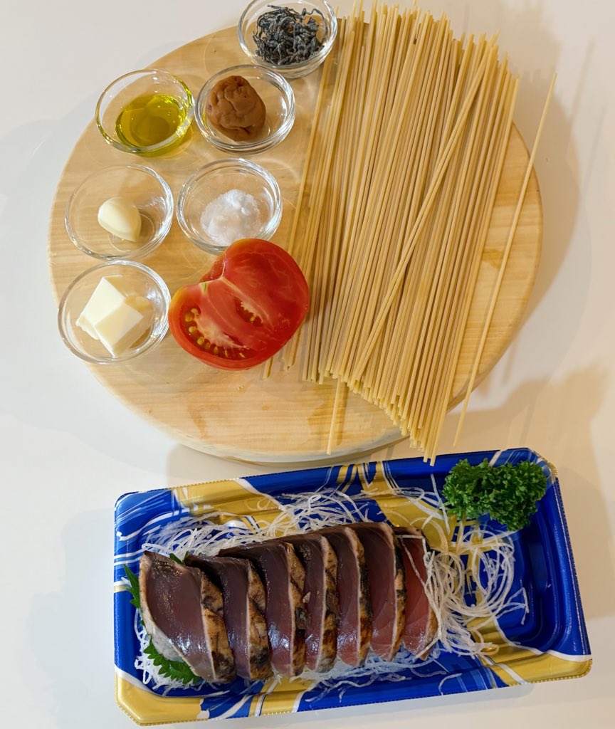 簡単！カツオのたたきパスタ