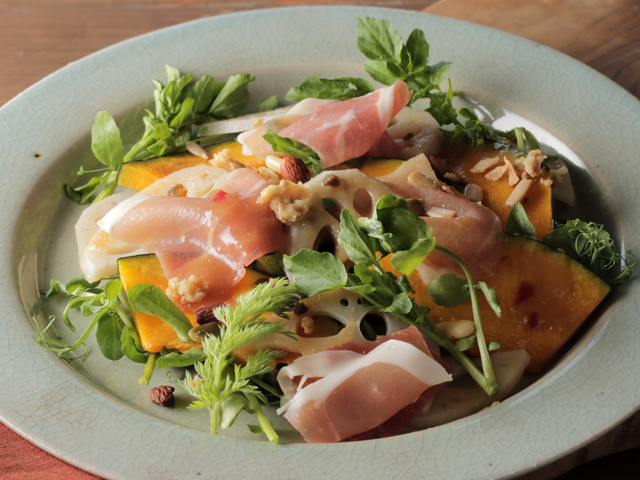 トレビスと生ハムのフラワーサラダ・のせるだけ簡単レシピゴニョ研