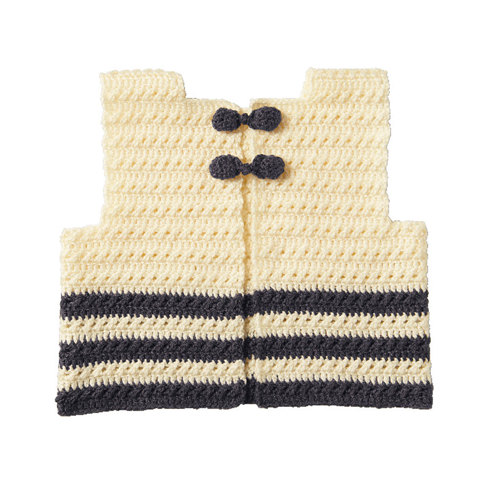 かぎ針編みシンプル 簡単 ベビーベストを編んでみた初心者