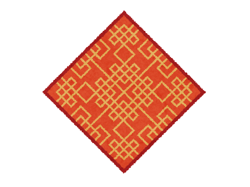 中華系フレームのイラスト無料で使えるフリーな「らくがき素材」