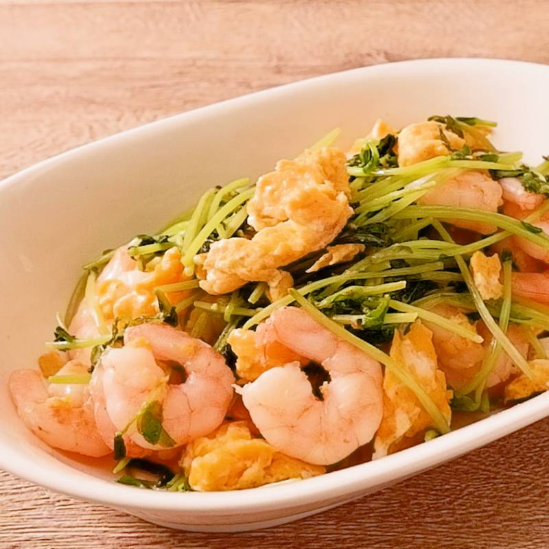 豆苗たまごスープ