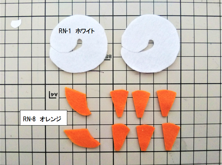 フェルトで作るお花のヘアゴムVol.3 無料型紙＆作り方 手作りおままごと手芸＊あまなつのフェルトキッチン＊