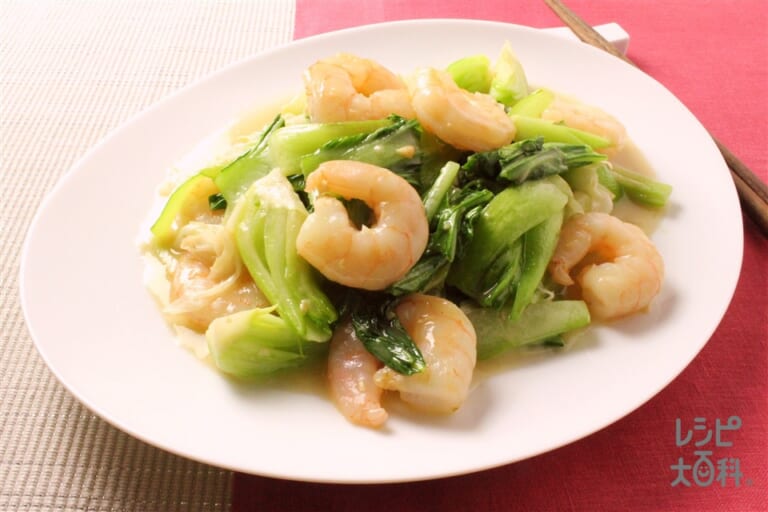 青梗菜とハムのごまマヨあえ