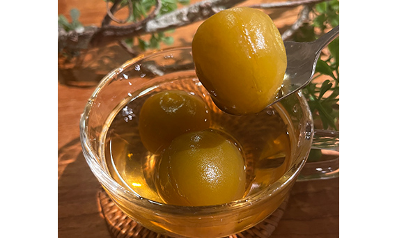 梅シロップの実で甘露煮づくり 捨てずに活用 すっぱ甘い渋色スイーツ