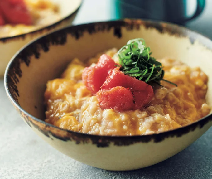 オートミールの明太チーズ和風リゾット