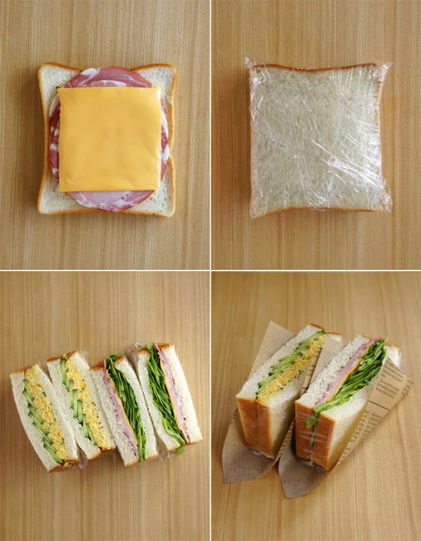 カラーラップでくるくるサンドイッチのお弁当Yuka*Rhythm