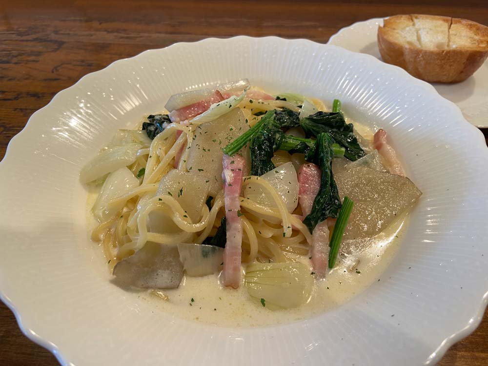 和風ほうれん草とベーコンパスタの作り方