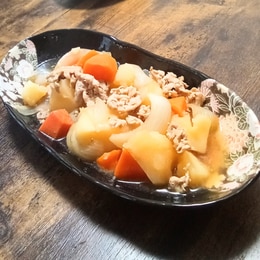 北海道乱切りポテトたっぷり250g ジャーマンポテト味2~3人前弁当とプリン ぴえろ弁当