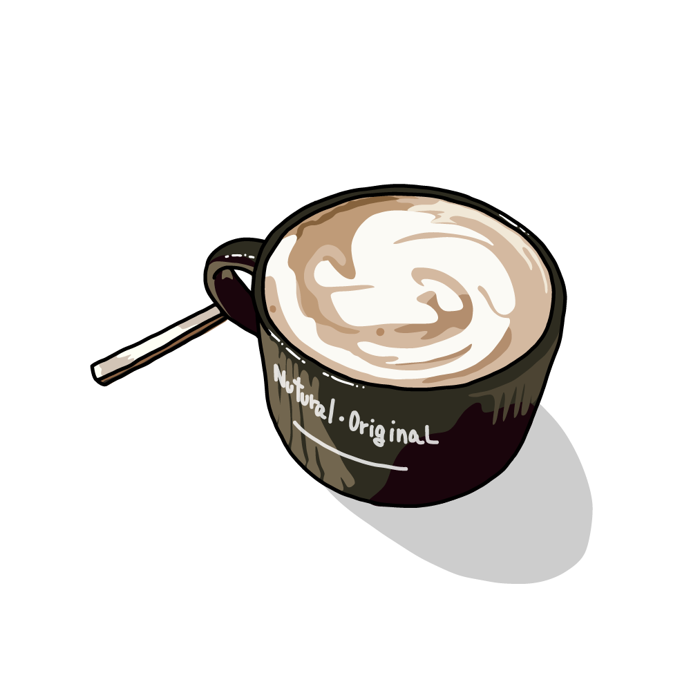 フリーイラストカフェでコーヒーを飲んでホッとする女性パブリックドメインQ：著作権フリー画像素材集