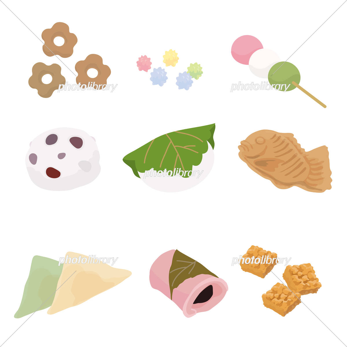 ゆるかわ和菓子イラスト特集🍡✨