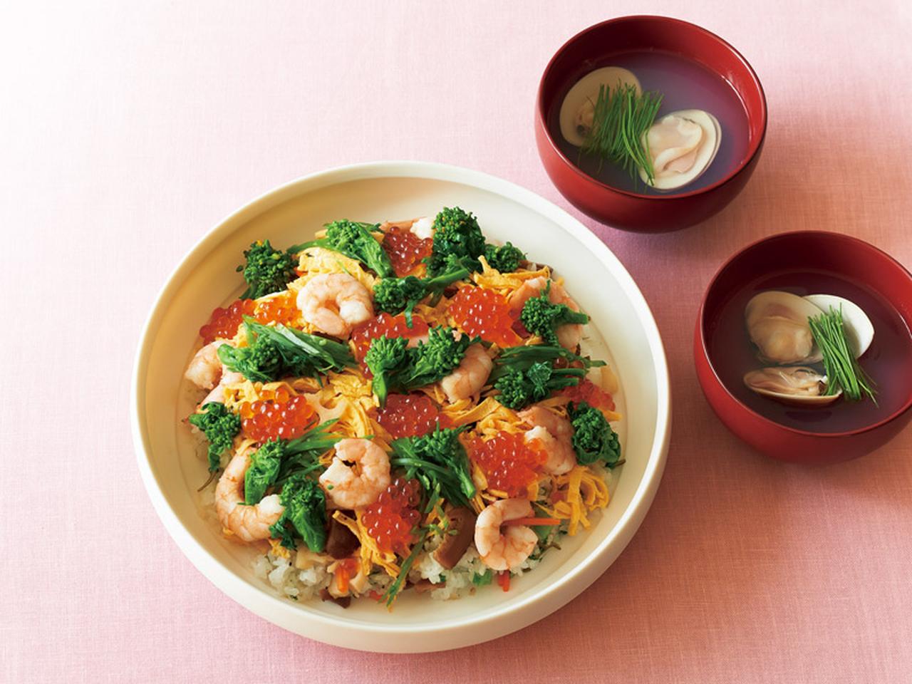 ひな祭りレシピ 市販の素で簡単ちらし寿司・はまぐりのお吸い物気まぐれキッチン andante