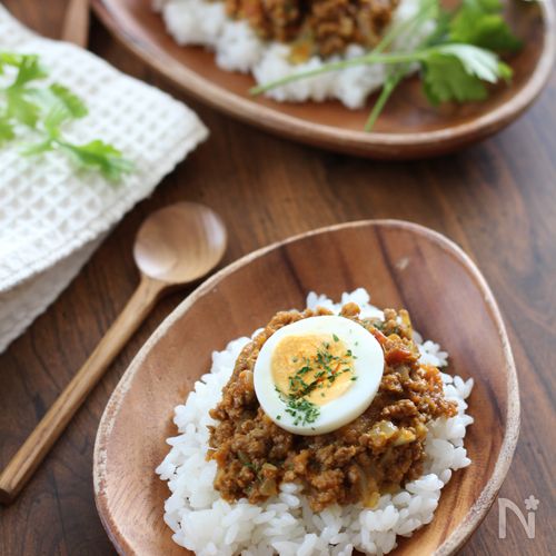 簡単スピードメニューレンジで作るキーマカレ