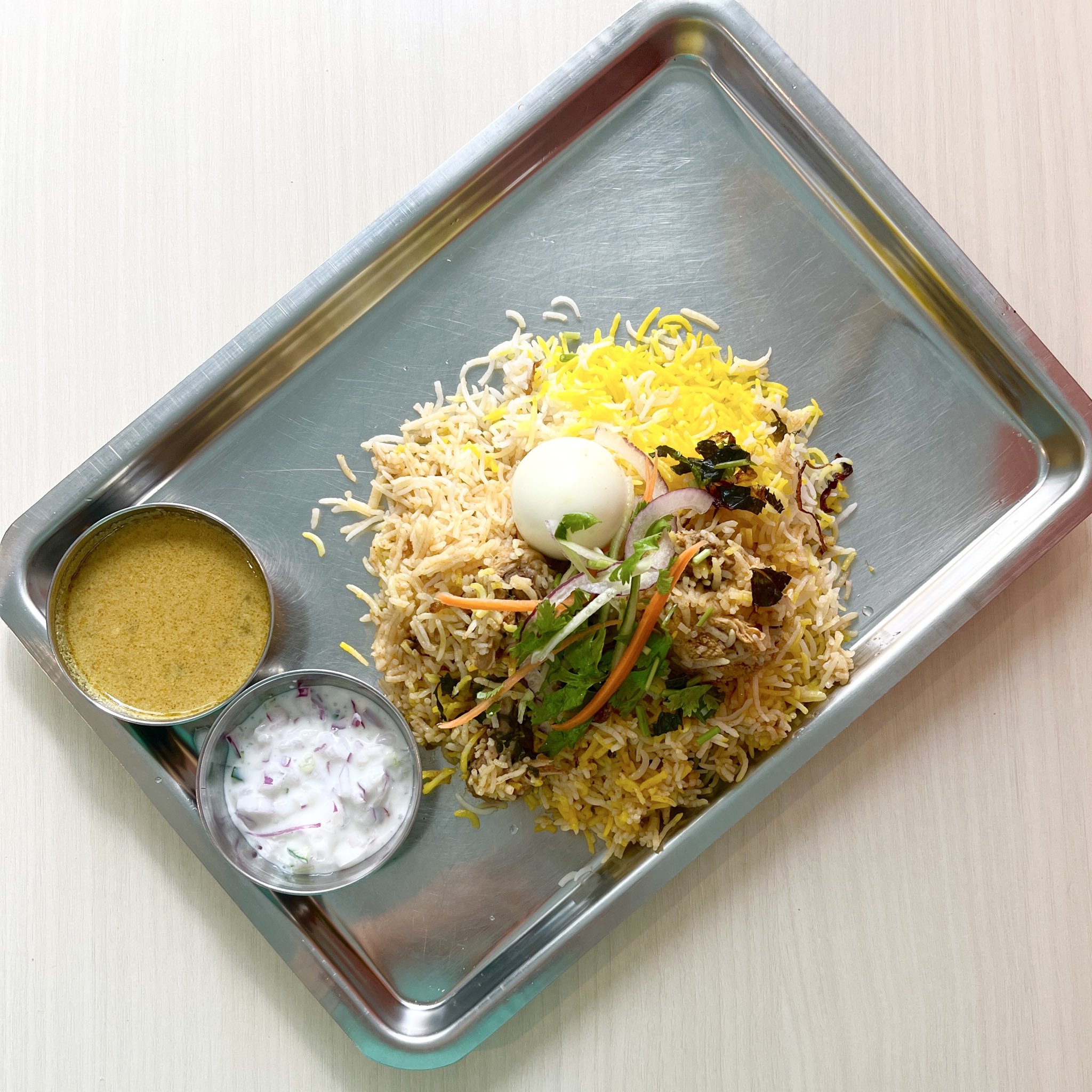 友達の家でハイデラバード・ビリヤニを炊く +茄子のサンバル+海老のギーロスト さいちょ