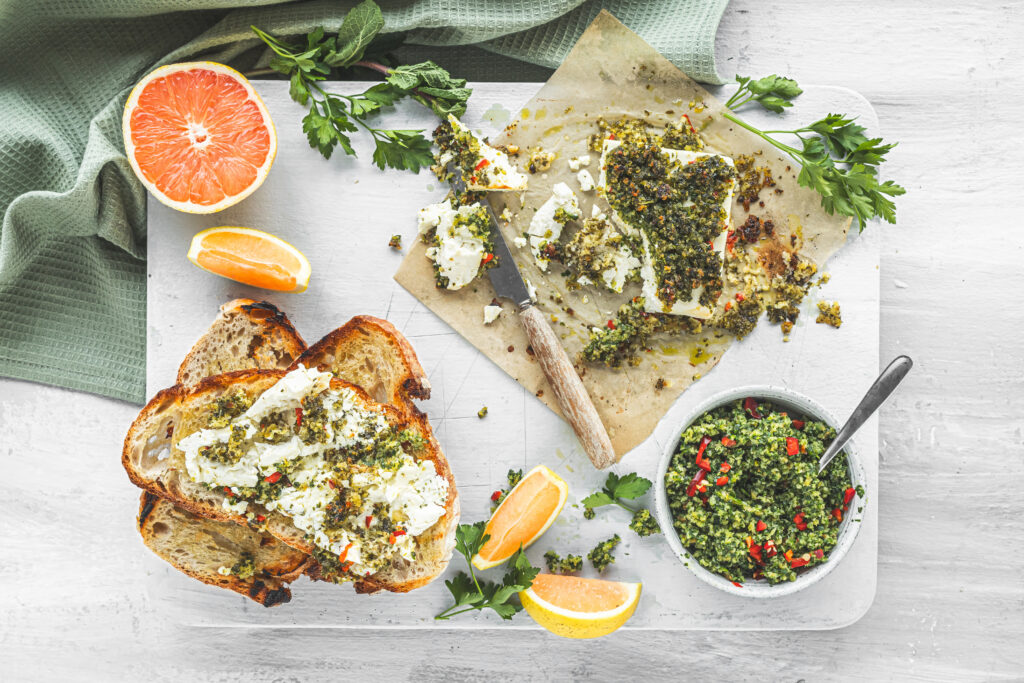 フィッシュ・フィンガーラップ、フロリダグレープフルーツ・サルサ添えフロリダ グレープフルーツ