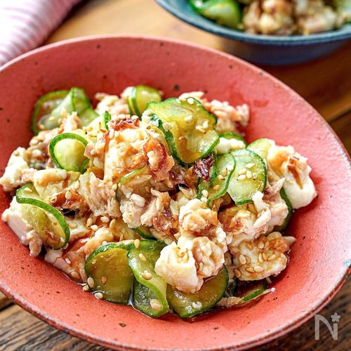 かき菜のさっぱり豆腐あえ