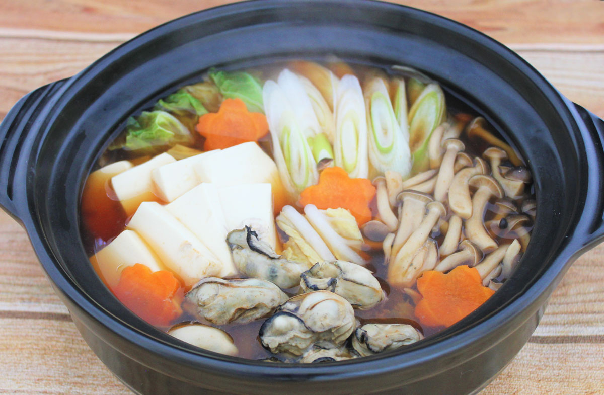 「かき醤油」で簡単鍋つゆ♪ハリハリ鍋