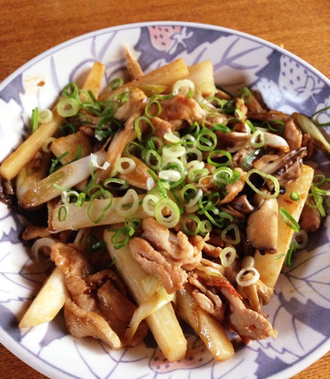 レシピ 豚肉と長芋のバターオイスター炒め - しにゃごはん blog