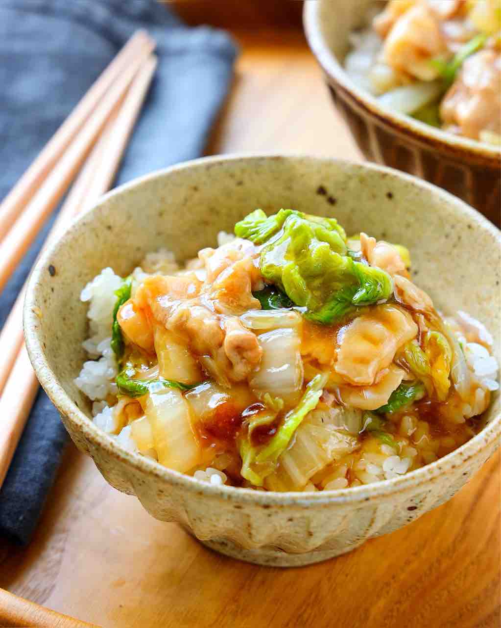 ♡すぐでき！豚肉と白菜の中華丼♡簡単レシピ時短節約あんかけ節約料理丼: Mizukiオフィシャルブログ「奇跡のキッチン」Powered by ライブドアブログ