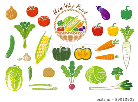 ベクターカット ラフに描いた緑の野菜イラスト - No: 22222730無料イラスト・フリー素材なら「イラストAC」