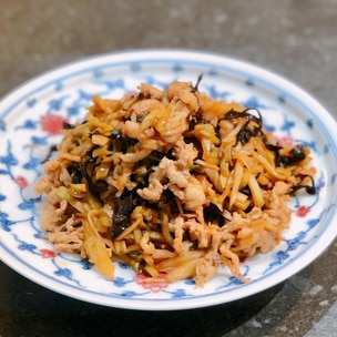 ボリューム満点！ 豚肉と長芋のオイスター炒め