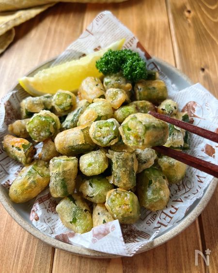 お弁当に♪ぐるぐるチーズオクラ巻き