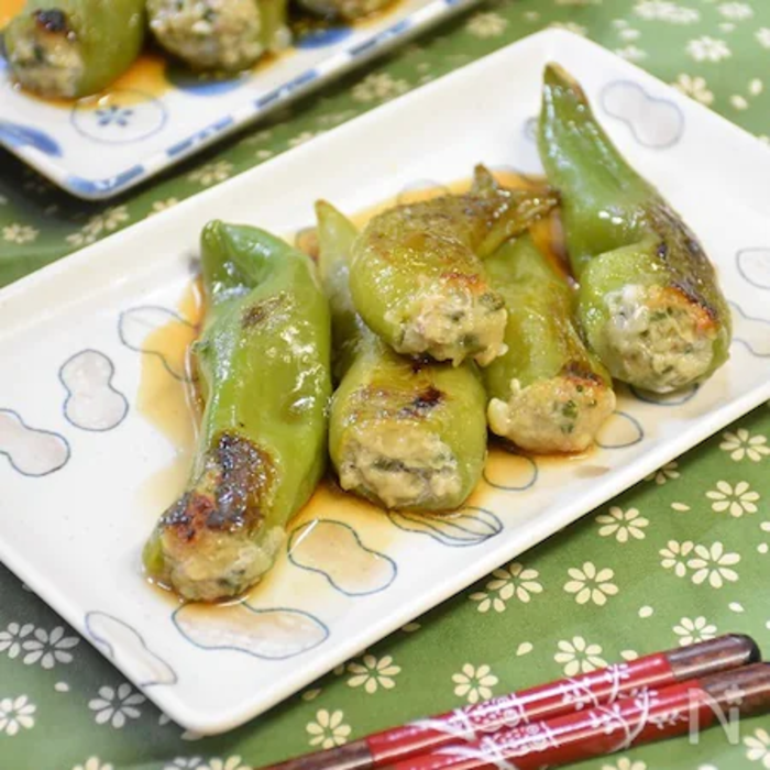 わさび香る 万願寺とうがらしの肉巻き