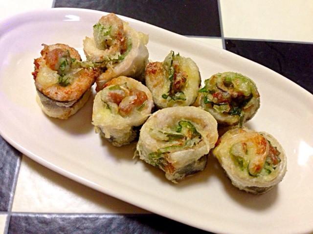 エビの大葉巻き天ぷら