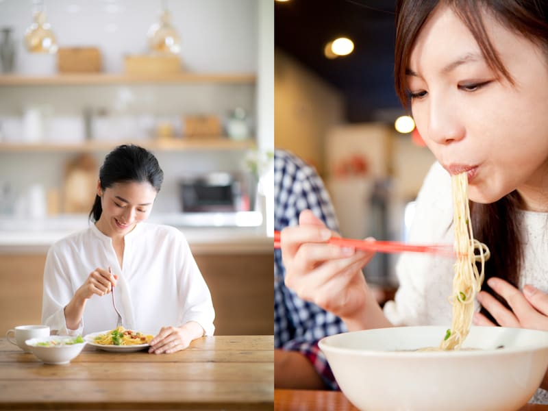 ラーメンを食べる女性客の写真素材24001927- イメージマート