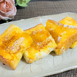 バナナ豆乳フレンチトースト＆バナナヨーグルト - レシピナビ