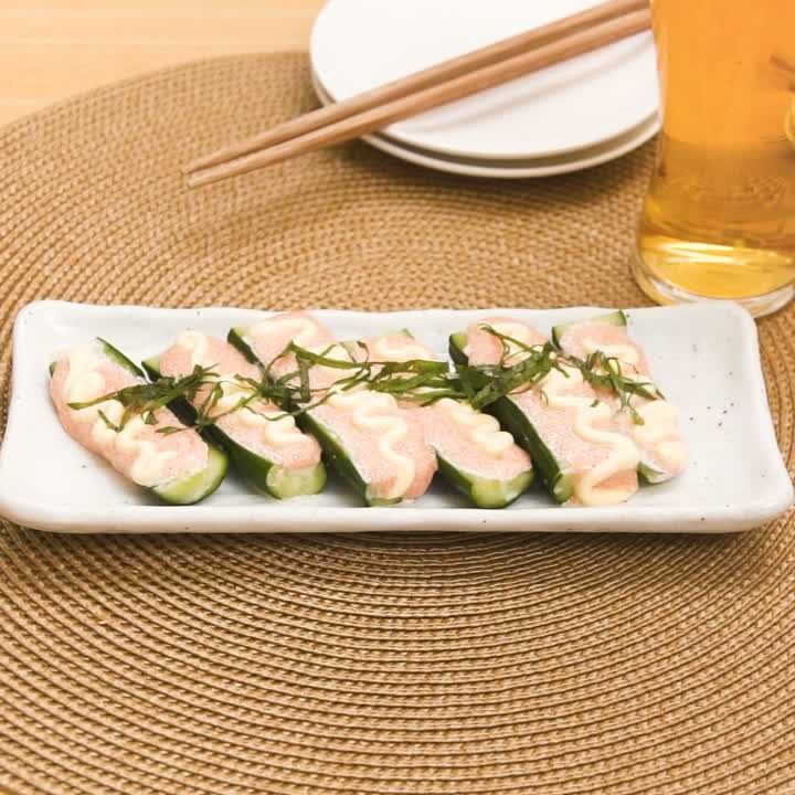 パクパク食べれておつまみにピッタリ！ ちくわきゅうりの明太和えshorts