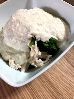 春の白和ええびと菜の花の白和え