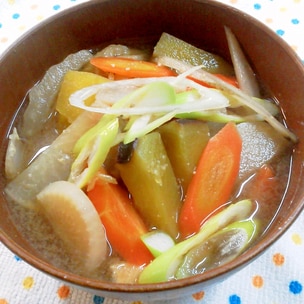 簡単朝食✿小松菜ときのこと豆腐のお味噌汁