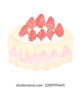 ケーキのイラストの簡単でかわいい書き方！手書きでおしゃれなお誕生日ケーキを描いてみよう！ぴのとお絵描き