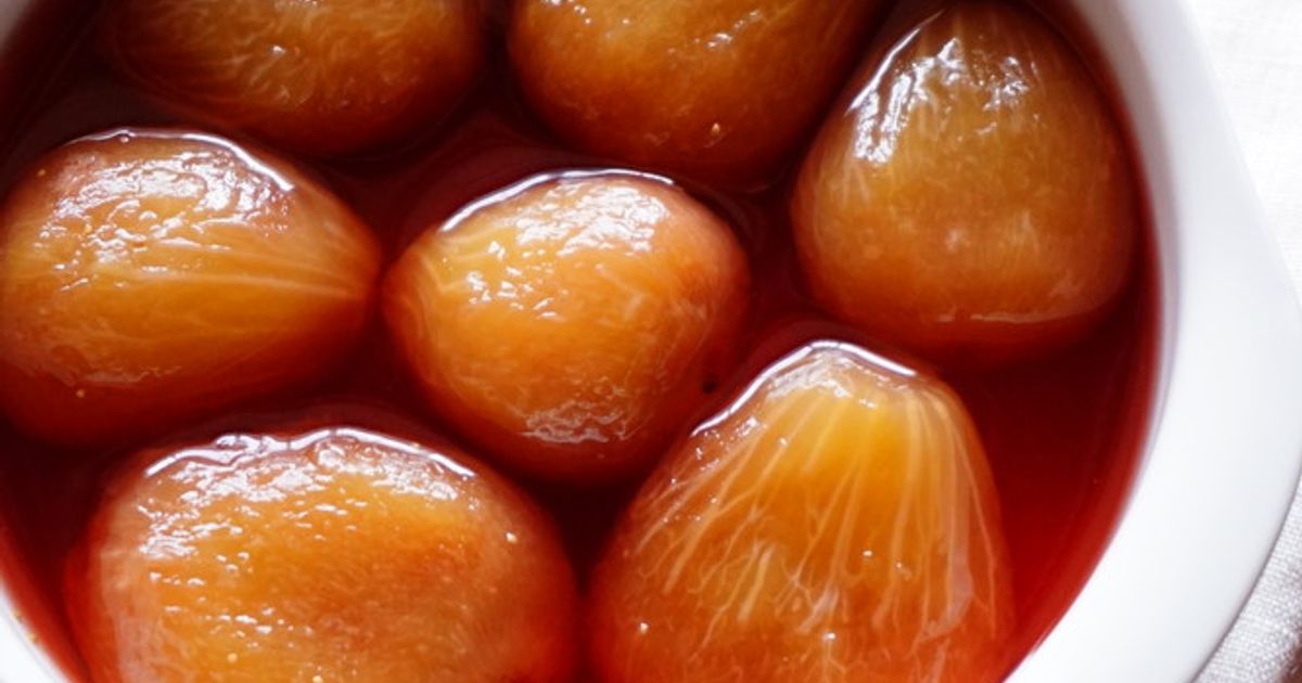 イチジクのコンポートアイス添え