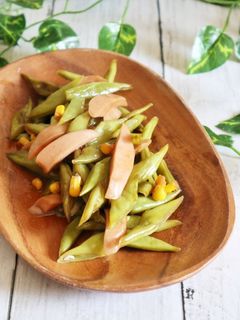コクうまバター醤油！ インゲンとベーコンの炒め物