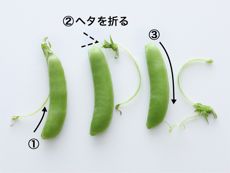 スナップえんどうの茹で方塩加減や茹で時間、筋取りの方法を解説！季節の食材のHOW TOアマノフーズ公式ブランドサイト