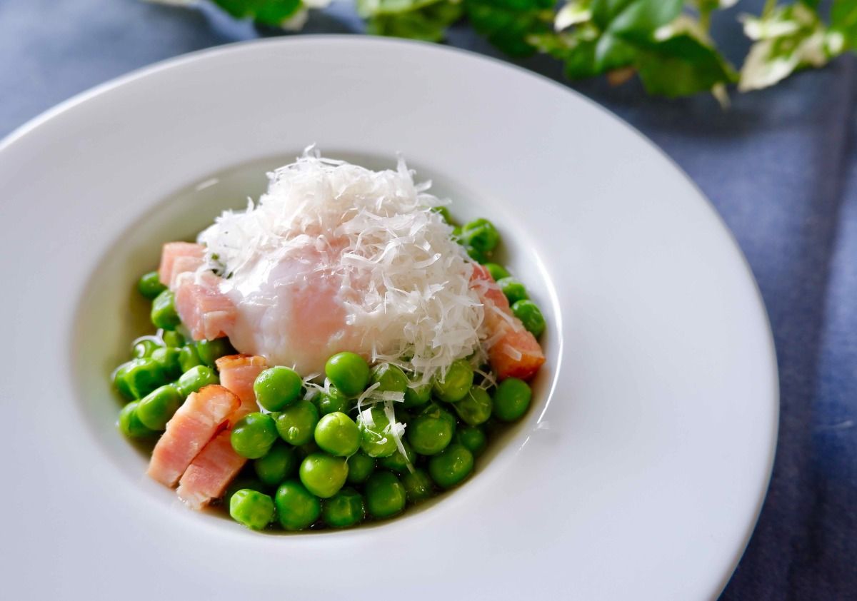サイゼリヤの青豆の温サラダを冷凍グリーンピースでレシピ再現