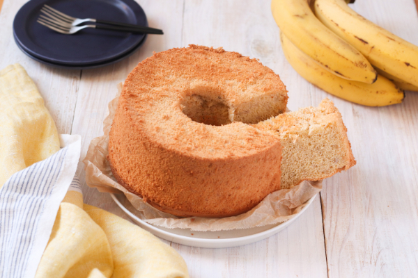 最強のバナナミルクをシフォンケーキにしてみた