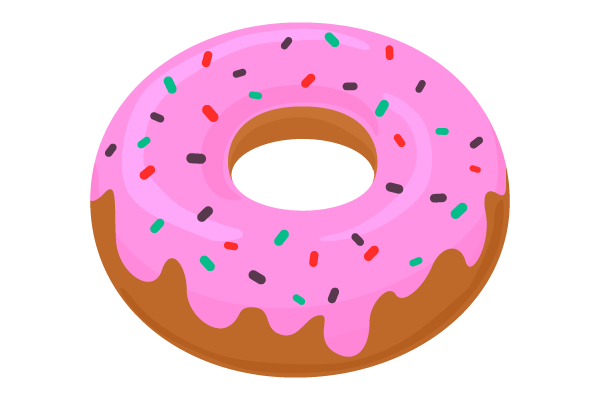 リアルなドーナツ・その２ 食べ物 無料イラスト素材Good