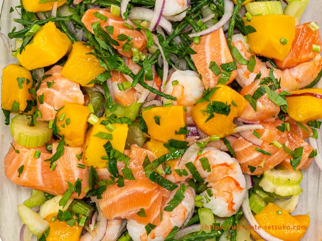 タコと真鯛とツブ貝のセビーチェ KimaLABOSnapdish スナップディッシュID:Du5iCa