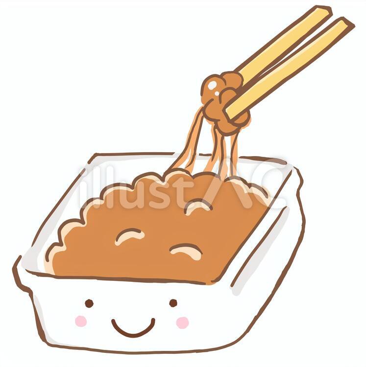 シンプルおしゃれな納豆イラスト・フリー素材なら「シンテリ」
