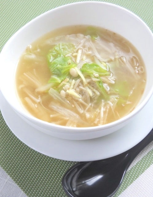 たっぷり野菜の白だしスープ