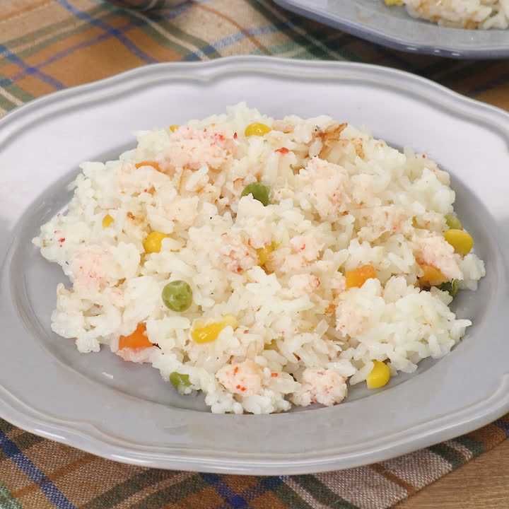 蟹缶で作る蟹の炊き込みご飯