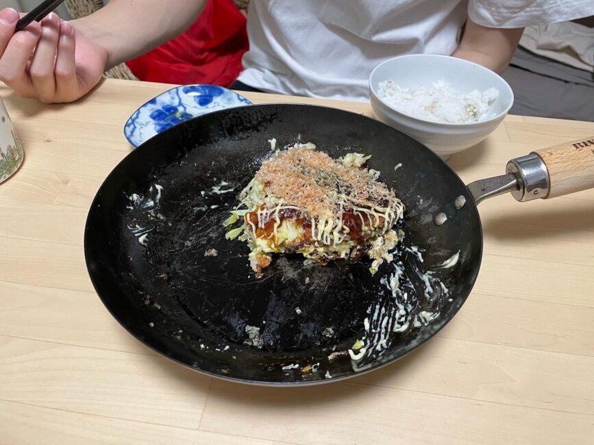 片栗粉で美味すぎる♪キャベツだけなのに奥深いお好み焼き