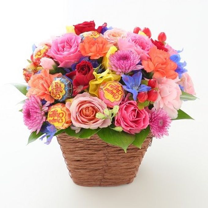 元祖ちゅっぱちゃっぷすアレンジメントビッグ 50本フラワーギフト Flower Design Studio 花歩Cake.jp