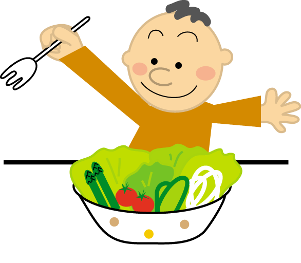 フリーイラスト食事中のおじいさんパブリックドメインQ：著作権フリー画像素材集