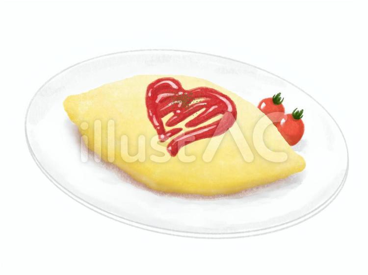 ケチャップオムライス」のイラスト素材・ベクター画像 - イメージマートimagemart